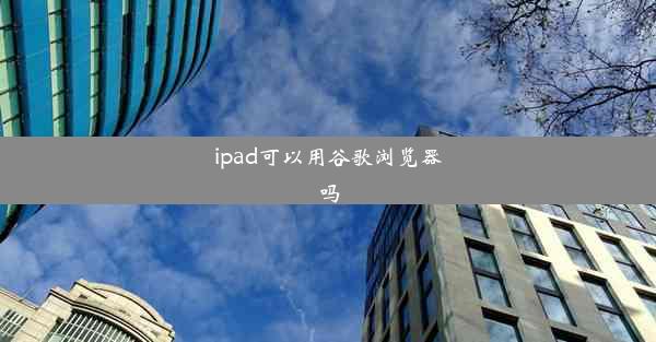 ipad可以用谷歌浏览器吗