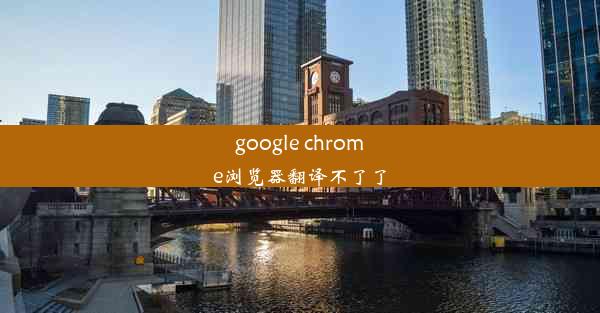 google chrome浏览器翻译不了了