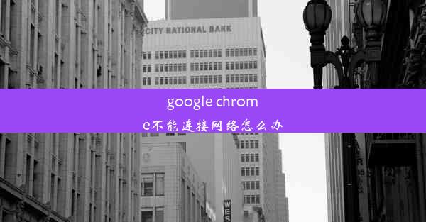 google chrome不能连接网络怎么办