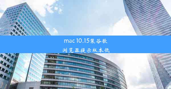 mac 10.15装谷歌浏览器提示版本低