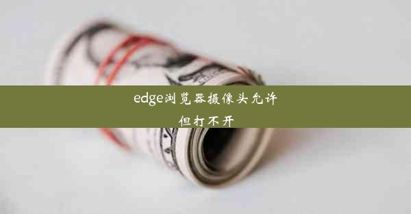 edge浏览器摄像头允许但打不开