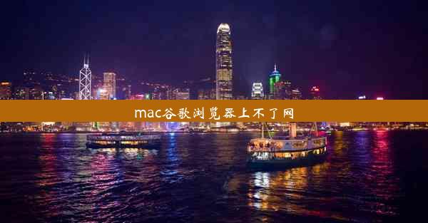 mac谷歌浏览器上不了网