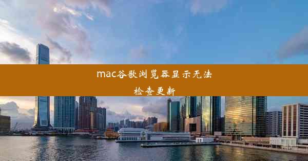 mac谷歌浏览器显示无法检查更新