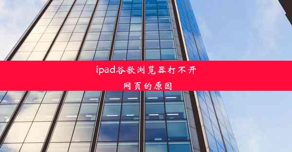 ipad谷歌浏览器打不开网页的原因