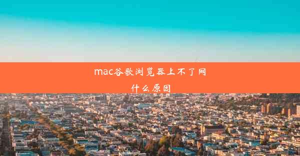 mac谷歌浏览器上不了网什么原因