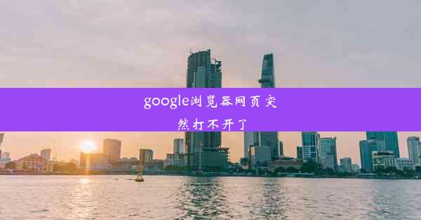 google浏览器网页突然打不开了