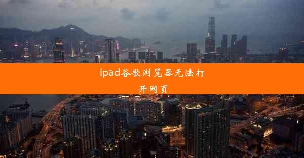 ipad谷歌浏览器无法打开网页