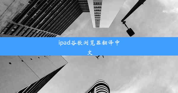 ipad谷歌浏览器翻译中文