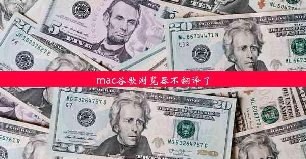 mac谷歌浏览器不翻译了