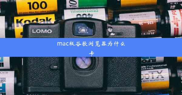 mac版谷歌浏览器为什么卡