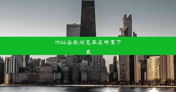 mac谷歌浏览器在哪里下载