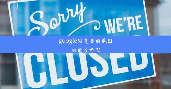 google浏览器的截图功能在哪里