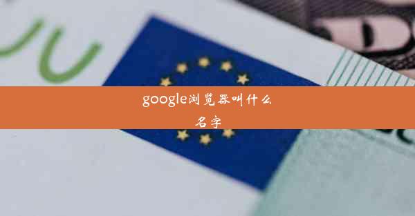 google浏览器叫什么名字