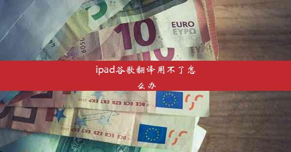 ipad谷歌翻译用不了怎么办