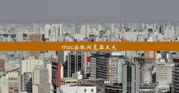 mac谷歌浏览器太大