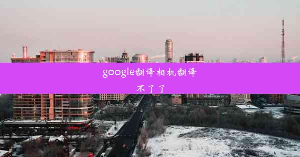 google翻译相机翻译不了了