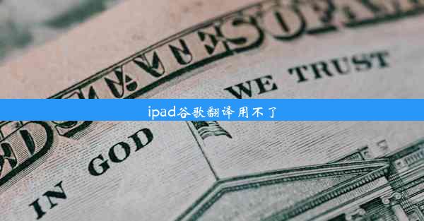 ipad谷歌翻译用不了