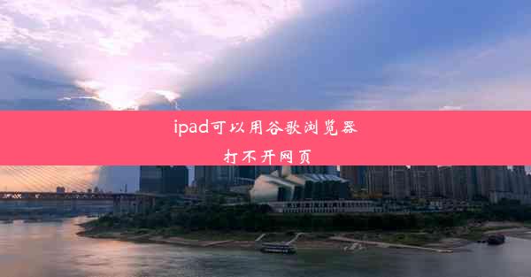 ipad可以用谷歌浏览器打不开网页