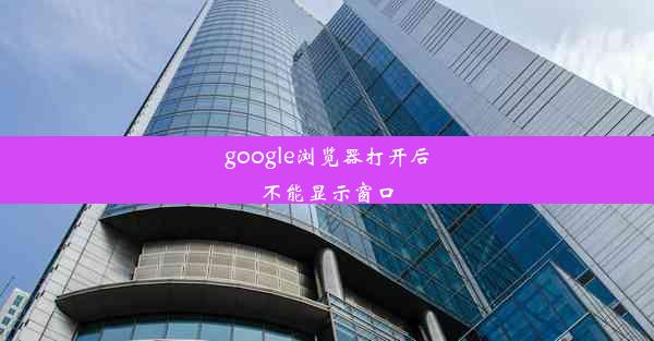 google浏览器打开后不能显示窗口