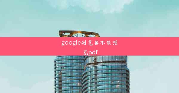 google浏览器不能预览pdf