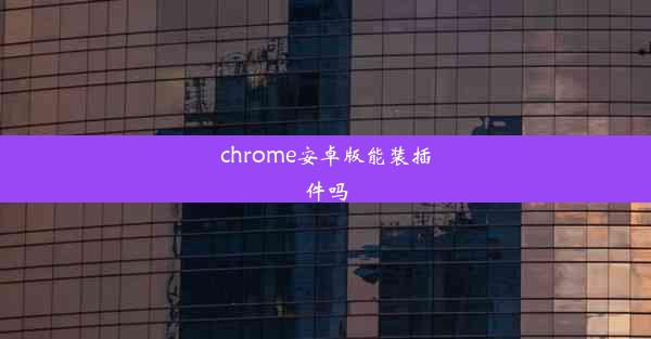 chrome安卓版能装插件吗