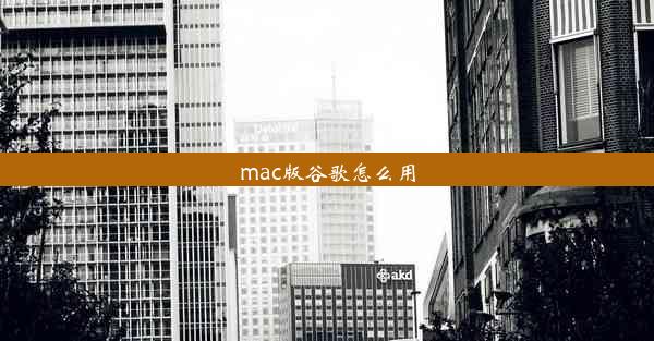 mac版谷歌怎么用