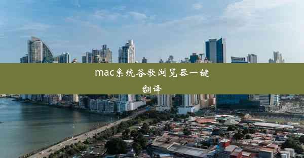 mac系统谷歌浏览器一键翻译