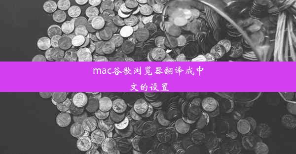 mac谷歌浏览器翻译成中文的设置