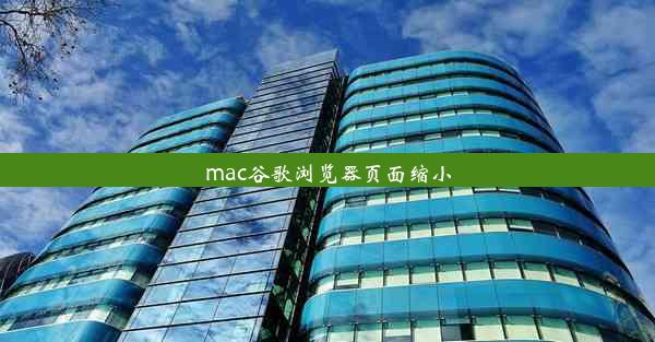 mac谷歌浏览器页面缩小