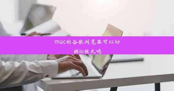 mac的谷歌浏览器可以切换ie模式吗