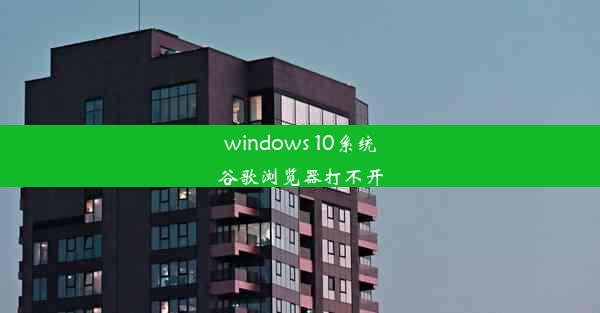 windows 10系统谷歌浏览器打不开