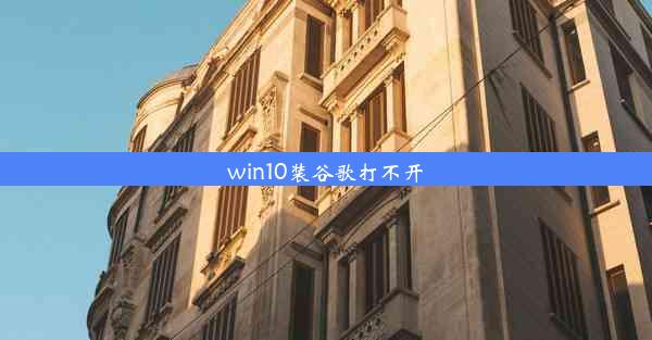 win10装谷歌打不开