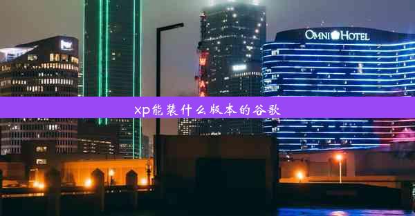 xp能装什么版本的谷歌