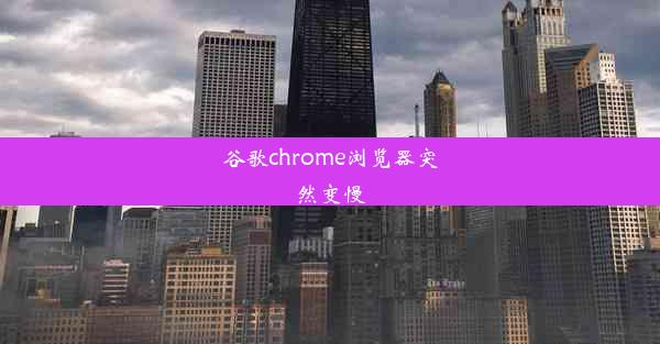 谷歌chrome浏览器突然变慢