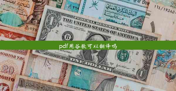 pdf用谷歌可以翻译吗