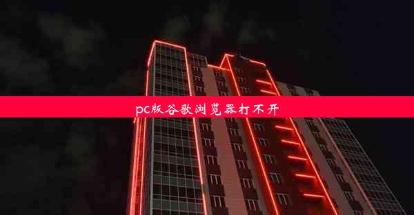 pc版谷歌浏览器打不开