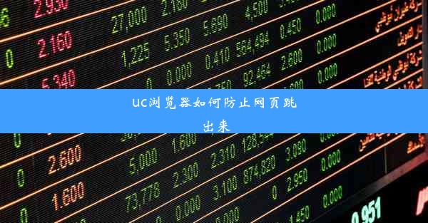 uc浏览器如何防止网页跳出来