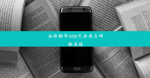 谷歌翻译app无法建立网络连接