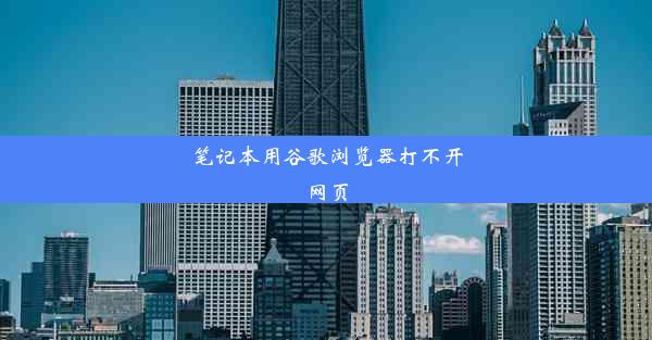 笔记本用谷歌浏览器打不开网页