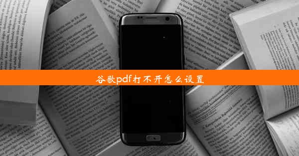 谷歌pdf打不开怎么设置