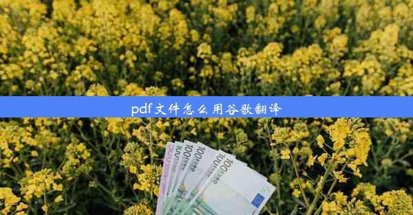 pdf文件怎么用谷歌翻译