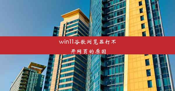 win11谷歌浏览器打不开网页的原因