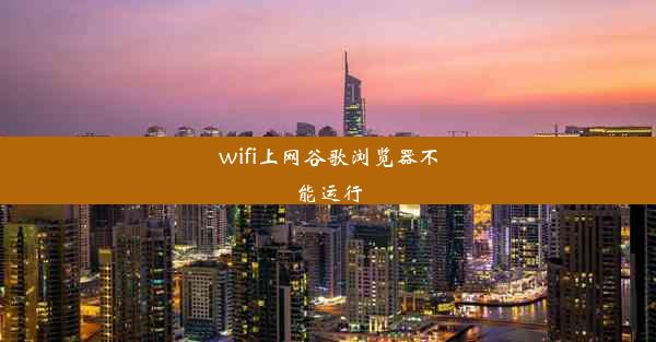 wifi上网谷歌浏览器不能运行