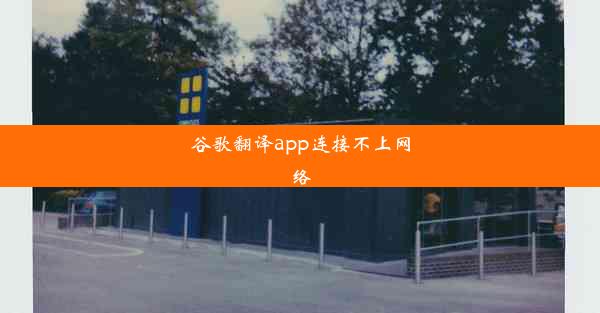 谷歌翻译app连接不上网络