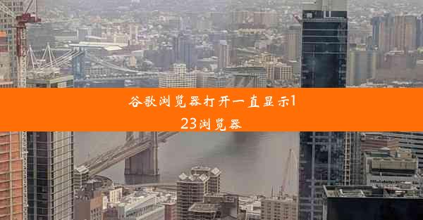 谷歌浏览器打开一直显示123浏览器