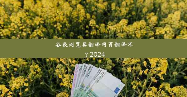 谷歌浏览器翻译网页翻译不了2024