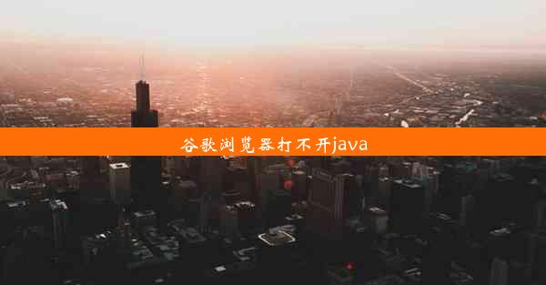 谷歌浏览器打不开java