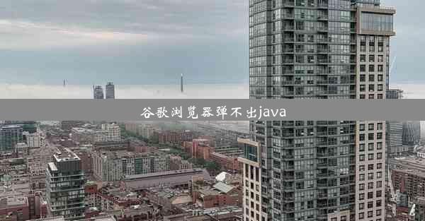 谷歌浏览器弹不出java