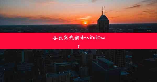 谷歌离线翻译windows