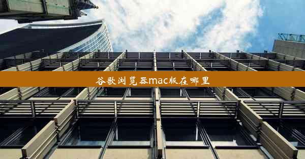 谷歌浏览器mac版在哪里